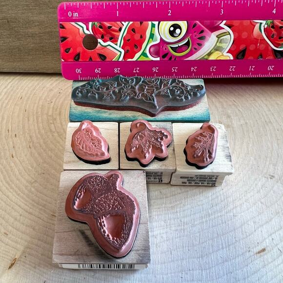 Fall Rubber Stamp Lot - Picture 3 of 3